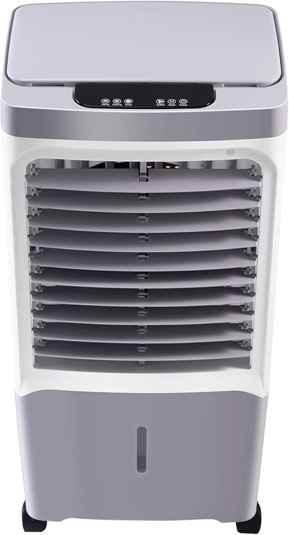 VEVOR Evaporative Air Cooler & Swamp Cooler, 1800 CFM Air Conditioner with 6.8 Gallon Water Reservoir, Remote Control, 12H Timer, 4 Ice Containers, 3 Fan Speeds, Air Humidifier, and Silent Operation