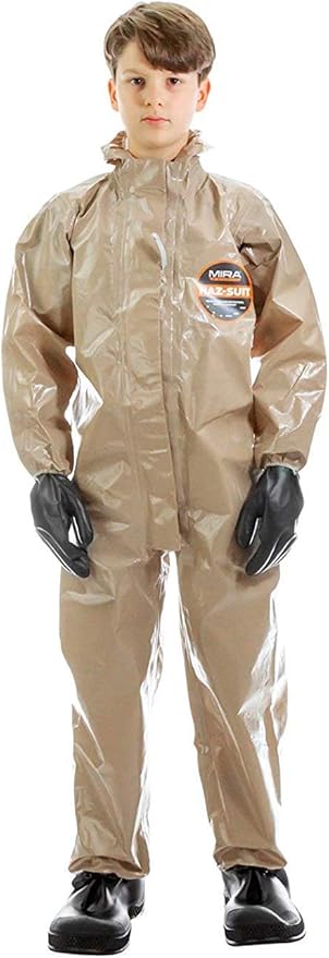 MIRA SAFETY Suit Disposable Protective Coverall with Hood and Elastic Cuff Size (YL)
