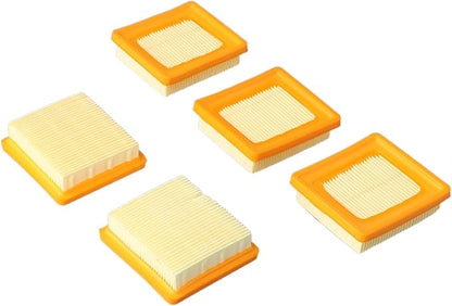 Air Filter Replacement 4180 141 0300 for KM91R/KM131/FS89/FS91/FS111/FS131/FS311 String Trimmer and Brush Cutter Models 5 Pack for Outdoor Power Equipment