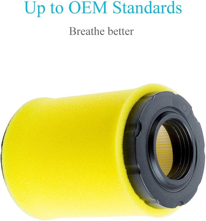 HOODELL 2 Pack 796031 Air Filter + Pre Cleaner Compatible with 591334 594201 797704, Husqvarna YTH22V46, John Deere D100, Pro Performance for Lawn Tractor and More