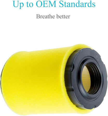 HOODELL 2 Pack 796031 Air Filter + Pre Cleaner Compatible with 591334 594201 797704, Husqvarna YTH22V46, John Deere D100, Pro Performance for Lawn Tractor and More