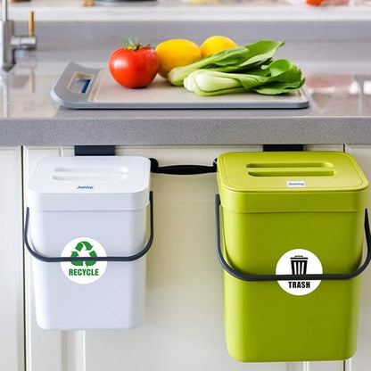 Waste Sorting Decal for Bins Reminding Stickers for Kitchen Garbage Can Labels