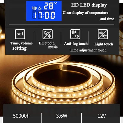 600 x 800mm LED Wall Mounted Bathroom Mirror with Lights Bathroom Mirror Touch Switch Demister Pad (Color : Horizontal Size : 600 * 800mm) (700 * 900mm)