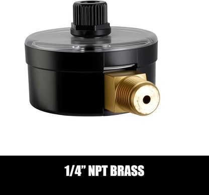 DECX271261 Boxed Pressure Gauge with Dial Replacement for Select Hayward Filter and Multiport Valve,1/4" NPT Lower mounting 2" Dial Pool Pump Pressure Gauge 0-60psi/4bar. (271261)