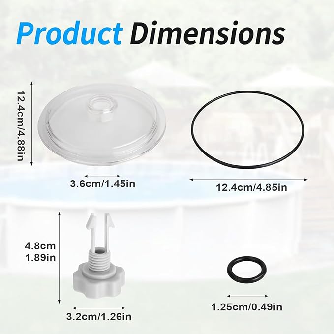 Pool Leaf Trap Cover Lid – Sand Filter Replacement Kit | Leaf Catcher Filtration Cap for Specific Model Pumps Repair Part Not Compatible with 14 or 16 Inch Equipment Pool Cleaning Accessory