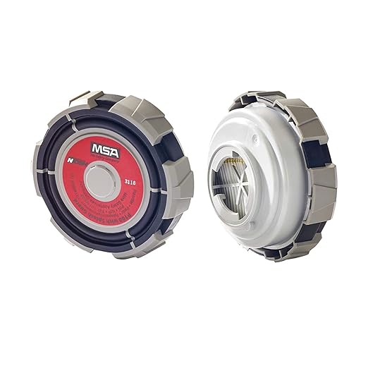 MSA 10146939 Advantage Respirator Particle Filter - P100 with Splash Guard, Quantity: 2 per Pack, Air-Purifying Respirator Pad, Cartridges Accessory, Air-Purifying Respiratory Protection Attachment