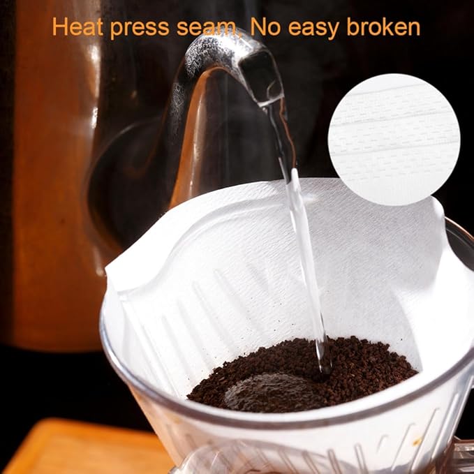 25 Pack 10" Deep Fryer Oil Filters Non Woven Cooking Oil Cones Strainer Maple Syrup Beeswax Filter Disposable White Grease Kitchen Filters for Hotels Restaurants Cafes Food Trucks