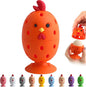 Egg Brush Cleaner, Egg Cleaner for Fresh Eggs, Cute Chick Shaped Egg Wash and Brush, Washing Egg Tool for Standard Sized Eggs (Orange)