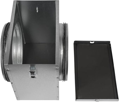 Repa Market 8" Duct Air Filter Box – Galvanized Steel Inline Dryer Filter Housing for Round Duct - EPDM Rubber Gaskets – Easily Serviceable Lint Trap – Intake Ventilation, Home Improvement