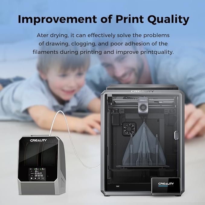 Official Creality Space Pi Filament Dryer Plus, 2 Spool 3D Printer Filament Storage Box, 360° Fast Heating Dry Box with LCD Screen, One-Key Drying for PLA PETG ABS TPU PC PP ASA PET PETG-CF