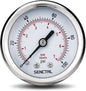 SENCTRL 0-100 Psi Pressure Gauge, 2" Dial Size, 1/4 NPT Back Mount, Waterproof, Stainless Steel Case, for Water Filter Well Pump Air Tire Low Pressure Test