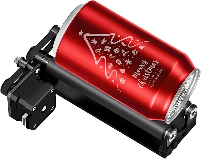 Algolaser Mini Rotary Roller - 360° Adjustable Rotary Roller for Laser Engraver Accessories - Y-axis Rotary Roller Attachment for Cylindrical Objects Tumblers,Bottle – No Laser Function