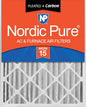 Nordic Pure 16x20x4 (Actual Size: 15 1/2 x 19 1/2 x 3 5/8) Pleated Air Filters MERV 15 Plus Carbon 1 Pack