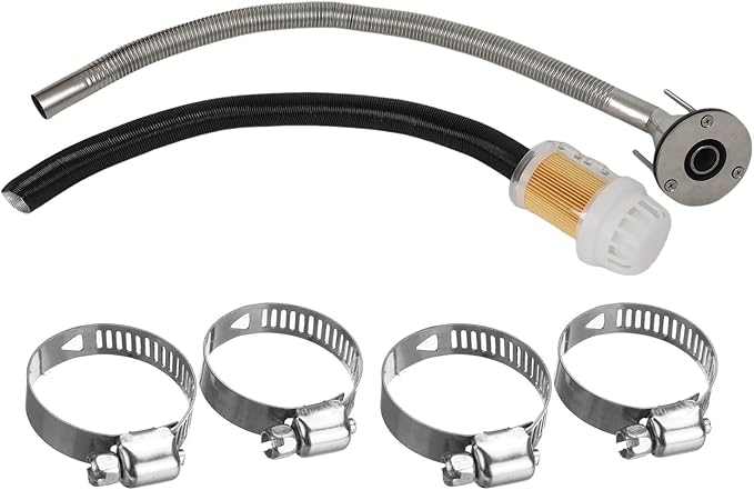 24mm Stainless Steel Exhaust Pipe Air Intake Filter and Pipe Double Wall Through the wall Connector Fitting Exhaust Wall Flange Port Socket for Diesel Parking Heater Install on RV, Greenhouse, Garages