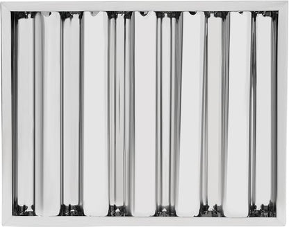 6Pcs 19.5W x 15.5H x 1.78TH Inch Commercial Hood Filters, 430 Stainless Steel 5 Grooves Hood Filters Restaurant Kitchen Exhaust Hoods for Grease Filter, Range Hood Baffle Filter