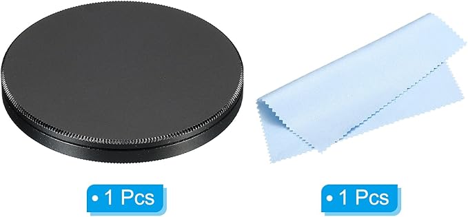 PATIKIL 62mm Lens Cap, Camera Lens Cap Cover Universal Lens Filter Stack Cap Front Metal Protective Case Cover with Cleaning Cloth for Photography Camera Filter