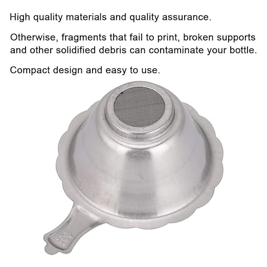 3D Printer Metal Filter Funnel Photosensitive Resin Foldable Strainer for SLA/DLP, Silver