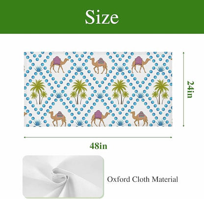 1 Pack Fluorescent Light Cover, Camels Palm Trees Light Covers for Ceiling Lights, Tropical Desert Animal Plants Polka Dot Magnetic Lights Filters Ceiling Shade for Classroom/Office - 4 x 2 Feet
