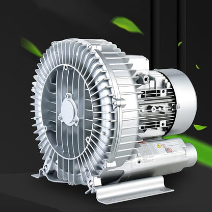 Regenerative Blower air Filter 110V, 50HZ, Single Phase, High-Pressure Vortex Ring Blower, 0.24HP - 1.49HP, Industrial Vacuum Pump 0.74HP 50cfm, Aluminum Alloy