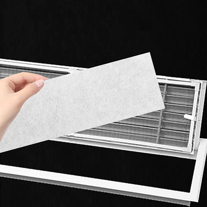 40 Pcs 12 x 4 In Air Vent Filters - 1 Pack of 40 Register Vent Dust Filters for Trapping Dirt, Dust, Smoke, Pollen (10x23-40 Pcs)