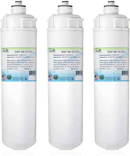 Swift Green Filters SGF-96-19 VOC-L Replacement water filter for Everpure EV9635-26, EP25, EP15 (3 Pack)