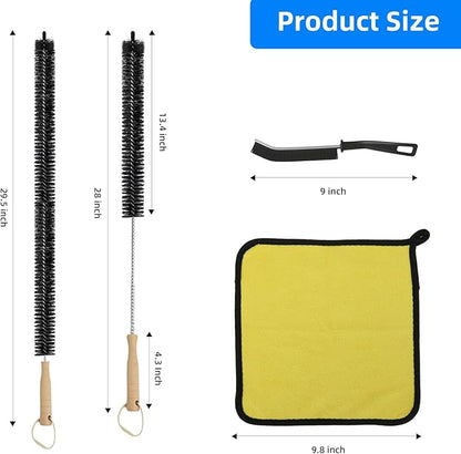 Dryer Vent Cleaner Kit 5 Pack for Fire Prevention-Home Essentials Long Flexible Dryer Vent Brush for Lint Trap-Multipurpose Household Cleaning Tools