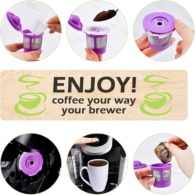 CAPMESSO Disposable Coffee Paper Filters Replacement Kerig Filter Compatible with Reusable Single Serve Pods Keurig Coffee Maker-300 Count (White)