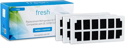 Mist Fresh Refrigerator Air Filter Replacement for GE Odor Filter Cafe Series, ODORFILTER, CFE29TSSS, 3-pack
