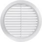 White 6" Inch Round Ventilation Grille with Insect mesh. (Duct 6Ø / Grille 7Ø) Ventilation Applications. Indoor and Outdoor Vent Cover. Available 3 Sizes / 4 Colors.