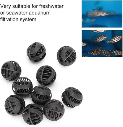 Plastic Biochemical Filter Balls, 30PCS, Durable & Recyclable, for Freshwater and Seawater Aquarium Fish Tanks Biofiltration