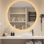LTSRLL Frameless Illuminated LED Bathroom Wall Mirror with Touch, Demister Pad and Dimmable Lights & 3 Colors for Makeup Shaving and Bath Vanity IP44(Backlight,80cm/31.5in)