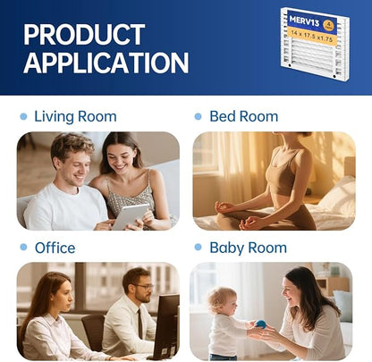 DR90 14 x 17.5 x1.75 Dehumidifier Filter MERV 13 Compatible with DR90 DR120#50070171-002 and Santa Fe Advance90 Advance100 Advance120 Advance2#4037722-01 4 Packs