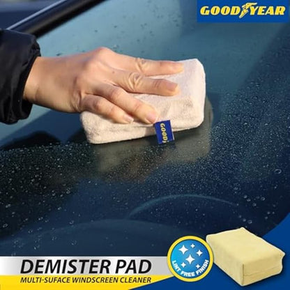Goodyear 902540 Car Windscreen Demister Pad Micro Fibre Sponge for Mirror Window Glass Fog Remover