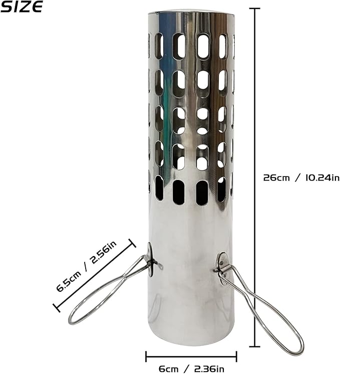FIREHIKING 2.36" Spark Arrestor Stove Pipe with Filter Chimney Cap Screen for Camping Exhaust