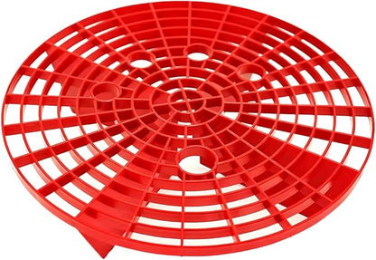 Car Wash Bucket Grit Trap Inserts, Vehicle Detailing Wash Filter for Remove Dust and Dirt, Automotive Cleaning Tool Fits 12 Inch Diameter Bucket, Universal for SUV RV Truck (Red)