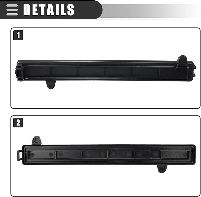 Motoforti Cabin Air Filter Cover, for Jeep Cherokee 2014-2020, Plastic, No.68223045AB, Black