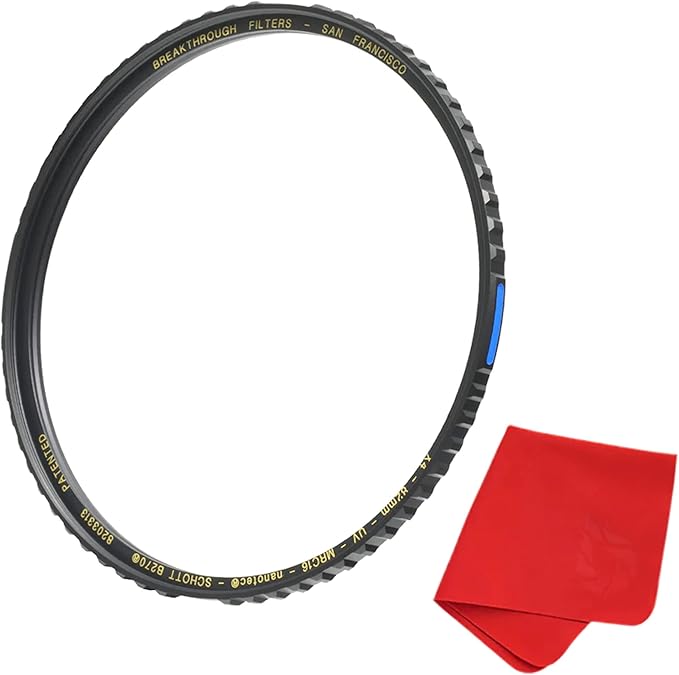 49mm X4 UV Filter for Camera Lenses - UV Protection Photography Filter with Lens Cloth - MRC16, Schott B270, Nano Coatings, Ultra-Slim, Weather-Sealed by Breakthrough Photography