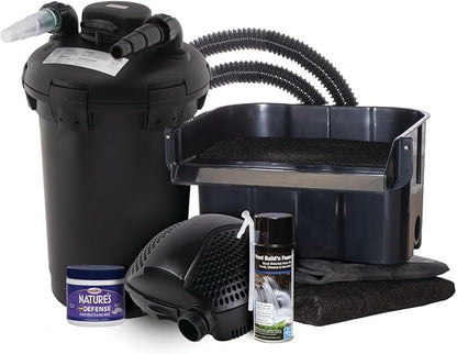 The Pond Guy AllClear Ecosystem Kit – Complete DIY Fishpond with Liner, Pump, UV Filter & Waterfall (1,000-2,000 Gallons) 8' x 11'