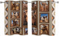 2 Panel Kitchen Cafe Curtains, Desert Camels Sunlight Filtering Nature Air Through, Home Decor Window Covering Tier Curtains for Living Room 55W x 39L inch Western Wildlife Brown Animals Country