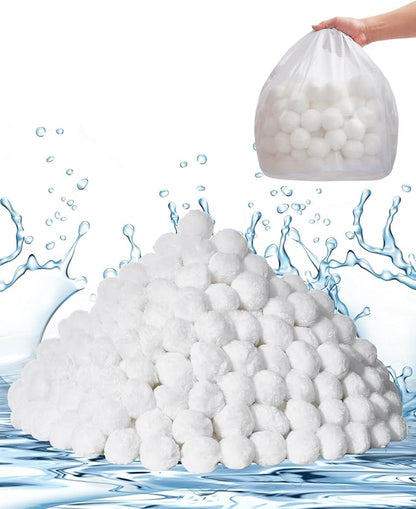 VEVOR Pool Filter Balls for Sand Filter, 4.6 lbs, Filter Balls Replace Pool Filter Sand, Reusable Polyester Fiber Filter Media Balls with Wash Bag, for Swimming Pool Above Ground Pool Aquarium Tank