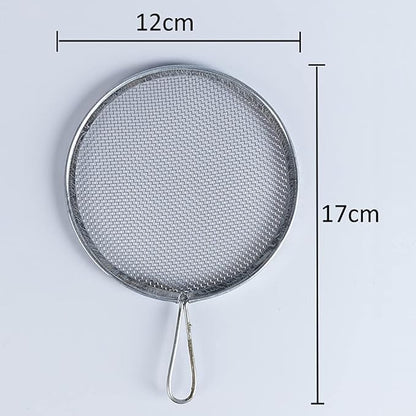 1 Piece Stainless Steel Filter Mesh Ceramic Glaze Filter Mesh Stainless Steel Sieve Strainer Pottery Filter with Handle Glaze Mud Strainer Sifter for Clay Pottery Art, Round