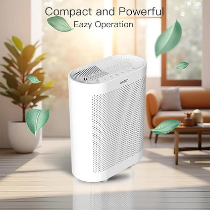 Azeus FS32 Air Purifier | True HEPA Filter | Covers Up to 1076 Sq. Ft. | Ideal for Homes, Offices & Commercial Spaces | Captures Smoke, Dust & Pet Dander | Auto Mode & Air Quality Sensor