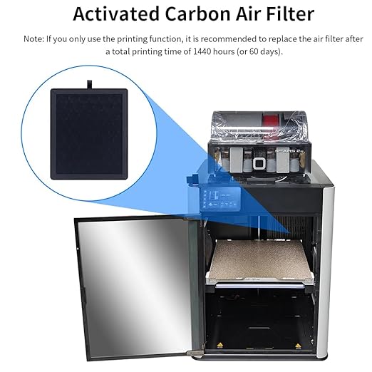Filter for Bambu Lab H2D 3D Printer Filament Purifier Activated Carbon Air Filter Lab H2D Filtration