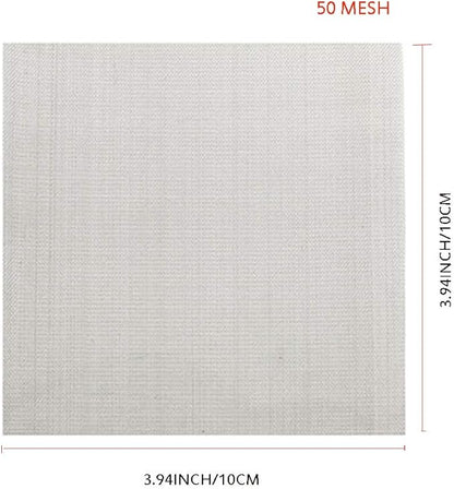 LTKJ 3pcs Stainless Steel 50 Mesh Micron True Filtration Screen Fine Wire Filter 3.94 x 3.94inch