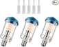 3 Pcs Mini in-Line Air Filter Water Oil Separator for Air Line with 5 Pcs Spray Tool Filter,1/4'' NPT Inlet and Outlet Oil Water Separator Airbrush Filter Moisture Separator