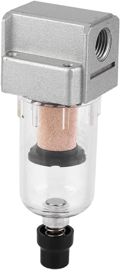 G1/4" Air Line Filter, Water and Oil Separator for Air Line Replacement AF2000-02 Particulate Filter Water Trap Separator, 750L/min Automatic Drain
