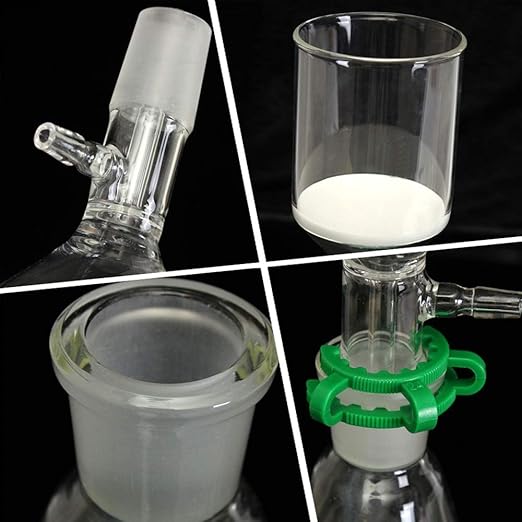 Glass Vacuum Suction Filter with 1000mL Filter Bottle and 250ml Funnel Filtration Kit Lab Vacuum Filtration Distillation Apparatus