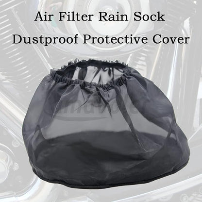 2 Pcs Motorcycle Waterproof Air Filter Rain Sock Dustproof Protective Cover Air Filter Cleaner Kits Fit for Harley Dyna Sportster Touring Softail.
