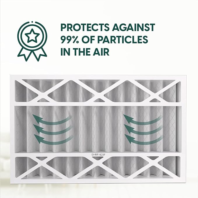 EconoHome 16x25x4 AC Furnace Pleated Air Filter MERV 11 Replacement – Allergen Defense, 4 Pack, Fits Lennox (X6670), Honeywell (FC100A1029) filters. (Actual size: 15.94 x 24.86 x 4.36 Inches)