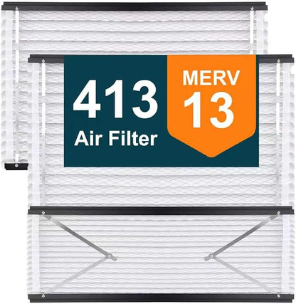 413 Replacement Filter Compatible with AprilAire Whole House Air Purifiers MERV 13,1410,1610,2410,2416,3410 4400, 16x25x4 Furnace Filter (Pack of 2)